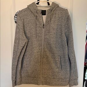 Figs Heather Gray Zip-Up Hoodie